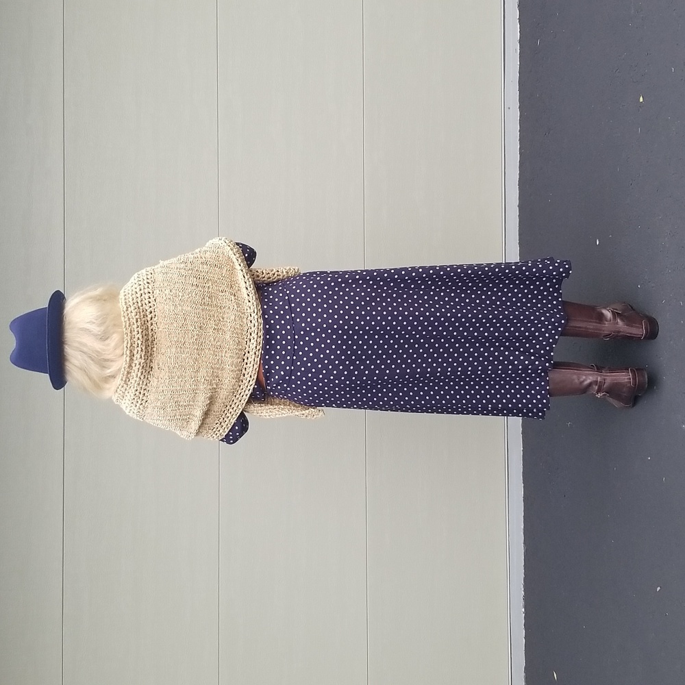 Hand Crafted Tan Crochet Wrap/Scarf, $40 - Picture 5 of 7